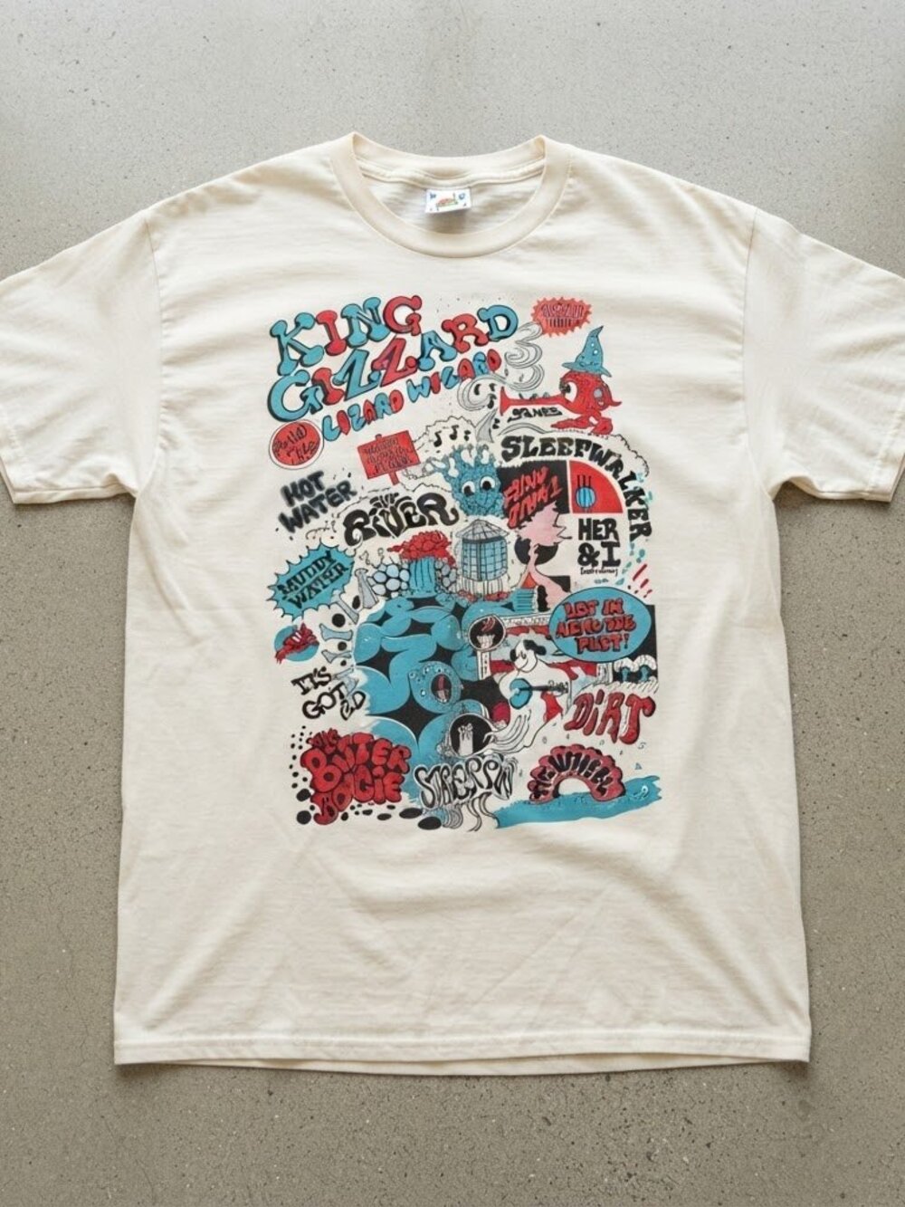 King Gizzard & the Lizard Wizard Acoustic Night Tour White T-Shirt Unisex S-4XL
